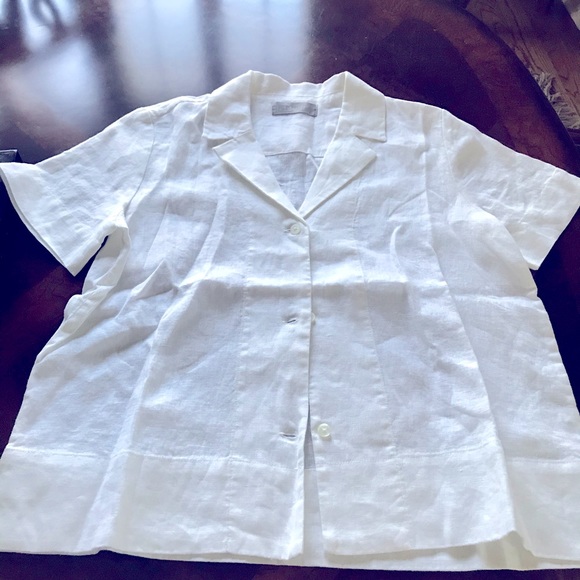 Everlane Tops - Everlane The Linen Short-Sleeve Notch Shirt New!